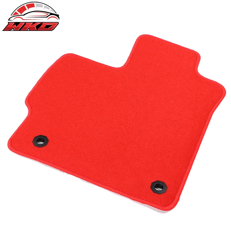 Fits 12-15 Toyota Prius & Prius Plug-In Nylon Floor Mats Liner Red Carpets Set