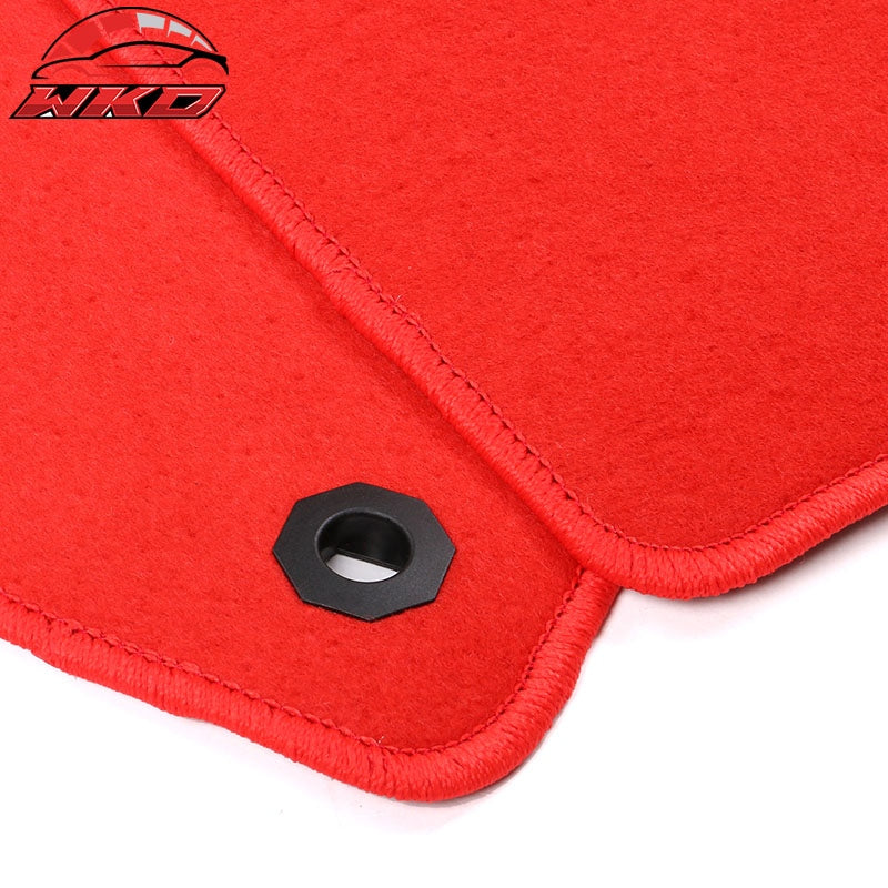 Fits 12-15 Toyota Prius & Prius Plug-In Nylon Floor Mats Liner Red Carpets Set