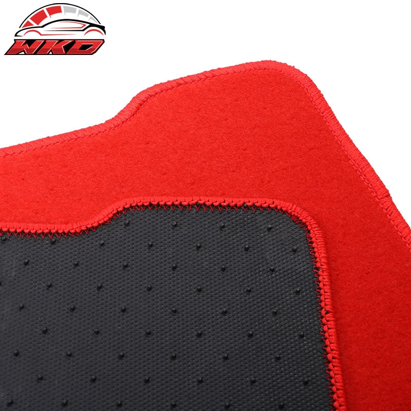 Fits 12-15 Toyota Prius & Prius Plug-In Nylon Floor Mats Liner Red Carpets Set