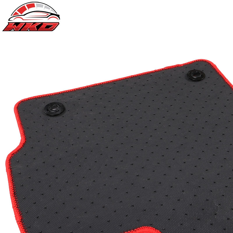 Fits 12-15 Toyota Prius & Prius Plug-In Nylon Floor Mats Liner Red Carpets Set