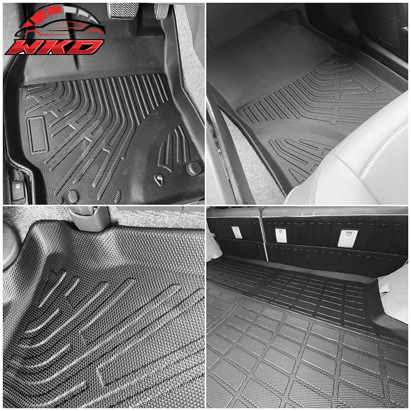 Fits 10-15 Toyota Prius TPE All Weather Floor Mats + Trunk Mat + Backrest Mats