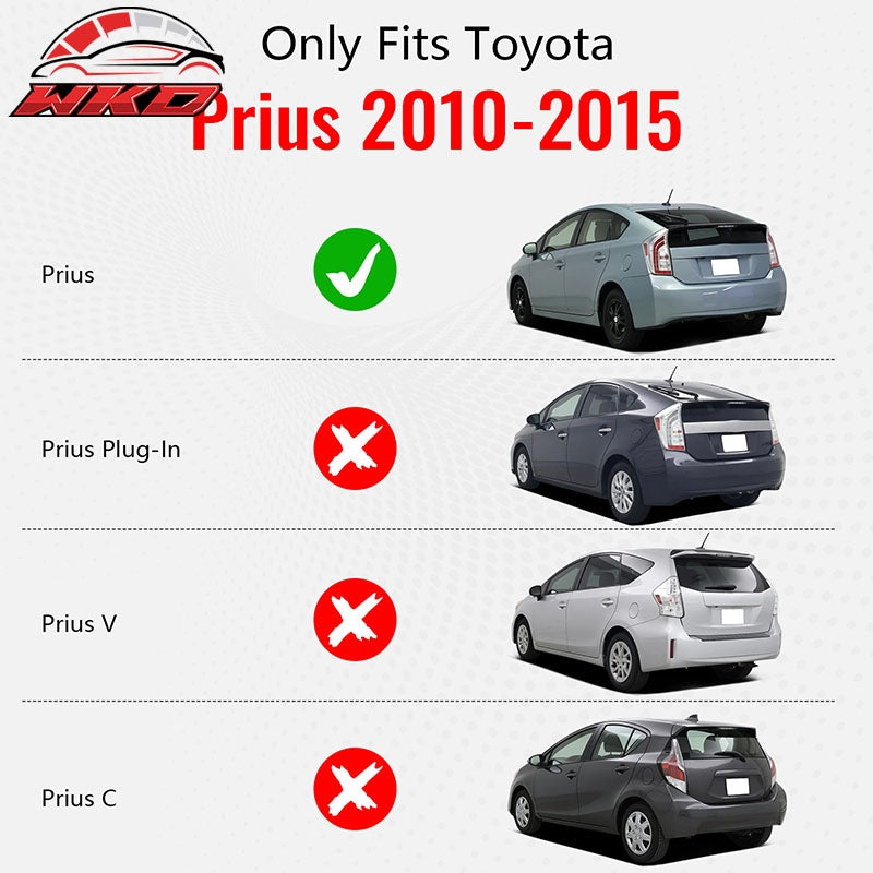 Fits 10-15 Toyota Prius TPE All Weather Floor Mats + Trunk Mat + Backrest Mats