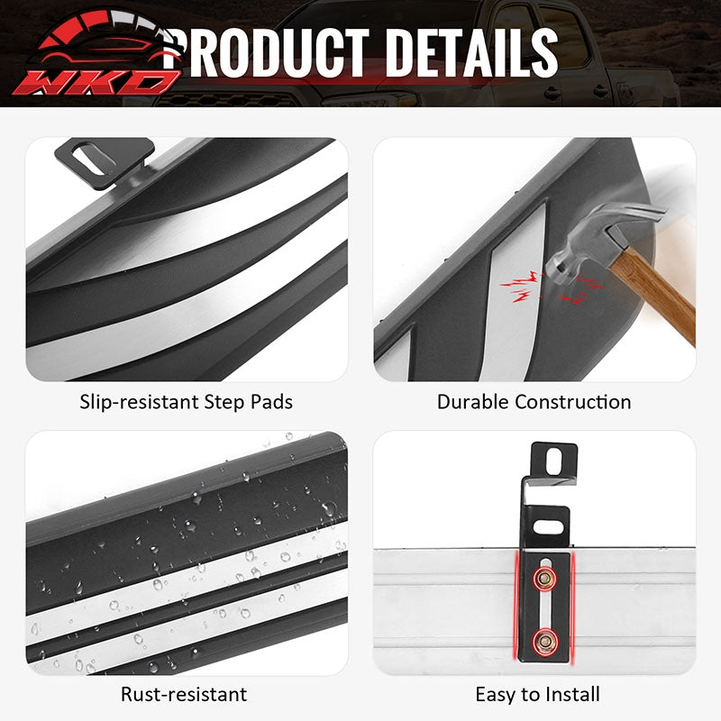 Fits 26-27 Toyota RAV4 19 OE Style Running Boards Side Step Nerf Bars Aluminum