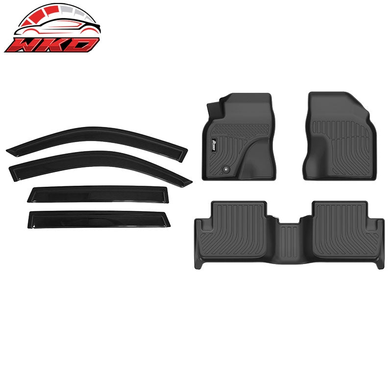 Wholesale 2001-2003 Toyota RAV4 3D TPE Floor Mats All Season Carpets + Window Visors