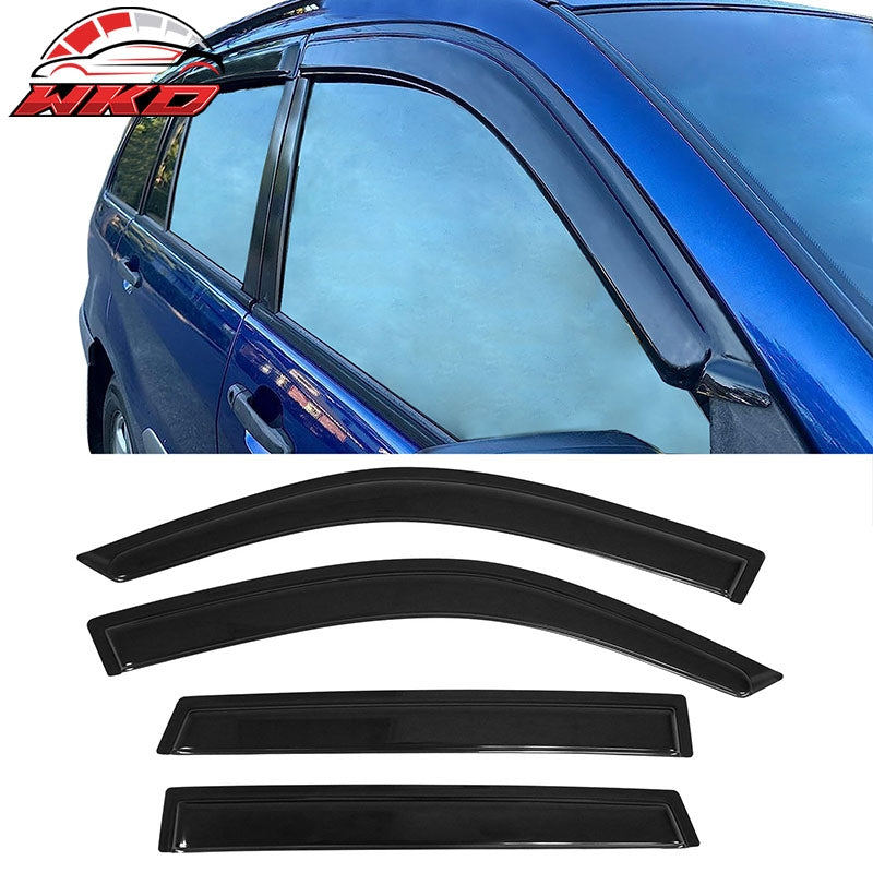 Fits 2001-2003 Toyota RAV4 3D TPE Floor Mats All Season Carpets + Window Visors