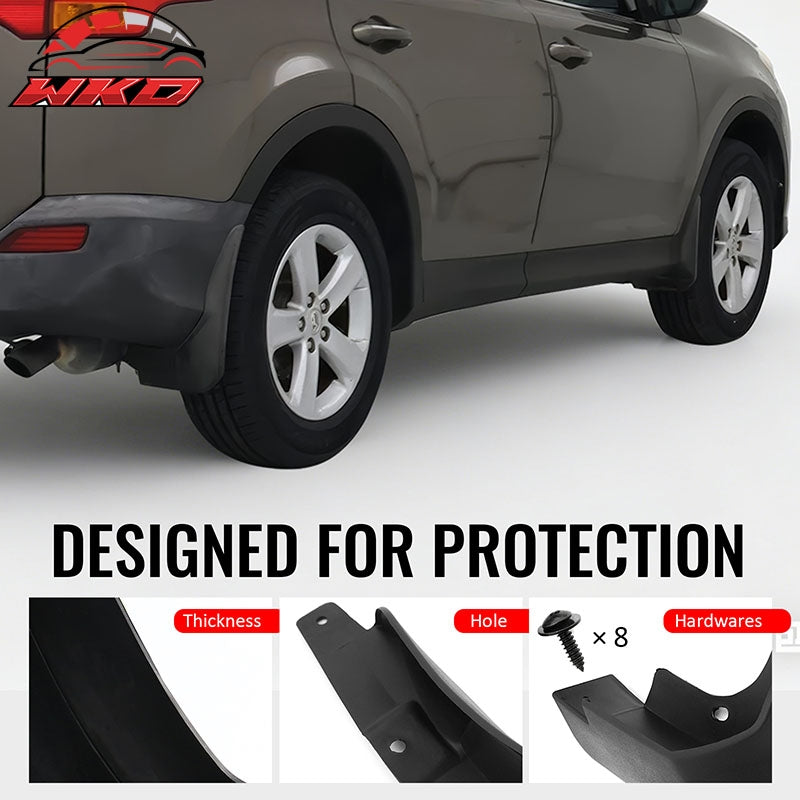 Fits 13-15 Toyota RAV4 Front & Rear Fender Mud Flaps Wheel Arch Splash Guards PP