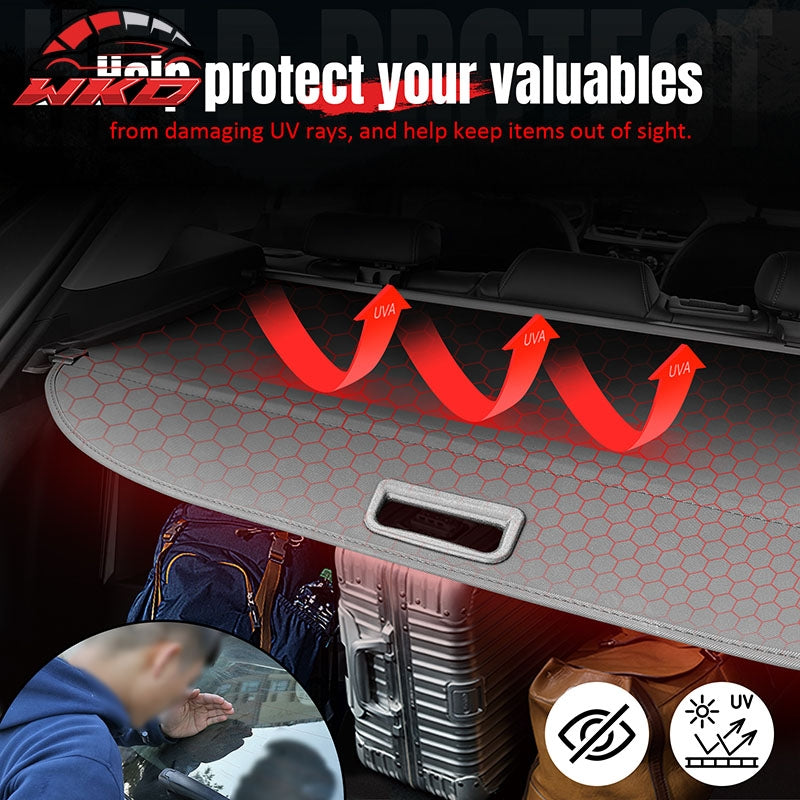 Fits 2026 Toyota RAV4 Retractable Cargo Cover Rear Trunk Security Shade Canvas