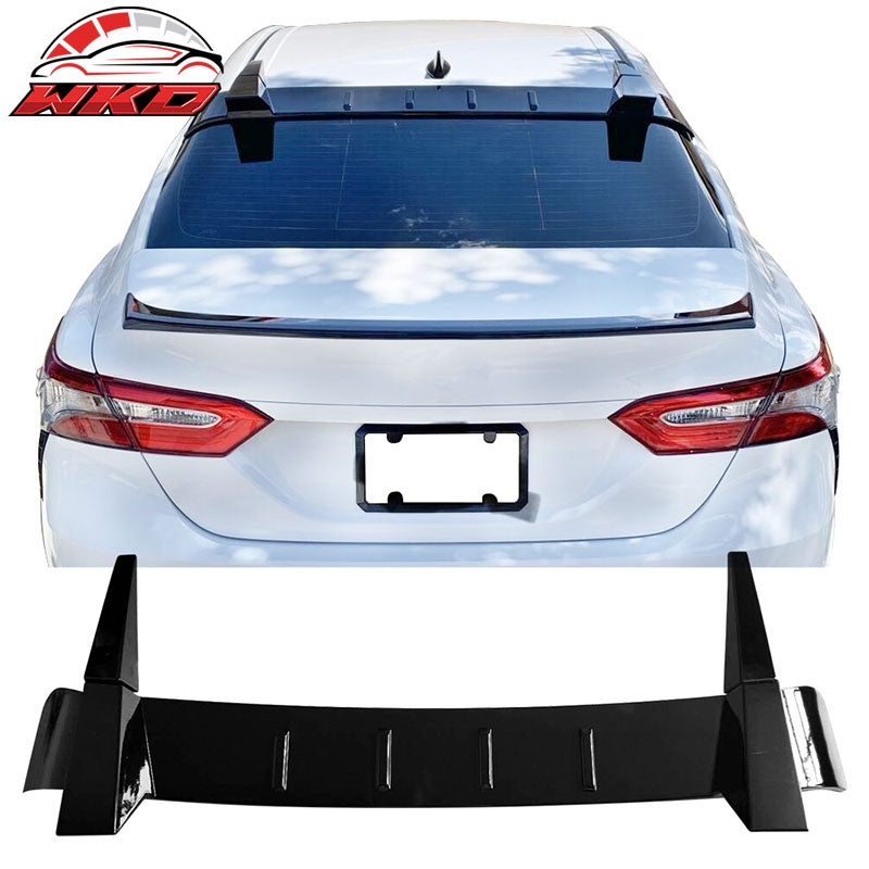 Fits 18-24 Toyota Camry CTR Style Gloss Black ABS Rear Window Roof Spoiler Wing