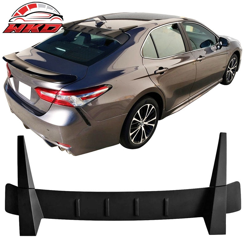 Fits 18-24 Toyota Camry CTR Style Matte Black ABS Rear Window Roof Spoiler Wing