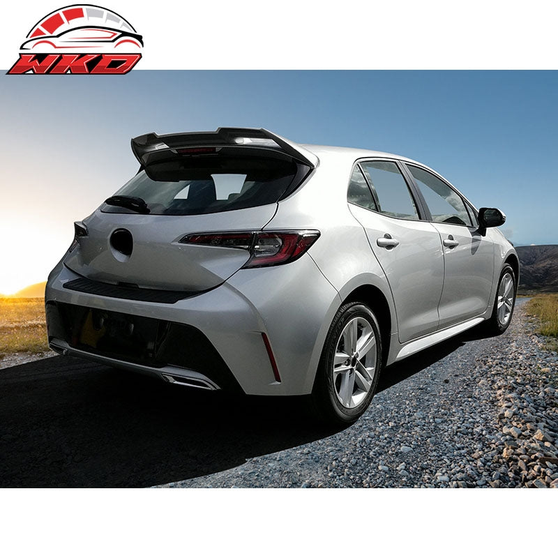 Fits 19-26 Toyota GR Corolla Hatchback Roof Spoiler Unpainted Black - ABS