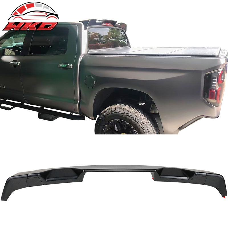 Fits 14-21 Toyota Tundra All Cab & Bed Size IKON 3PCS Roof Spoiler Matte Black