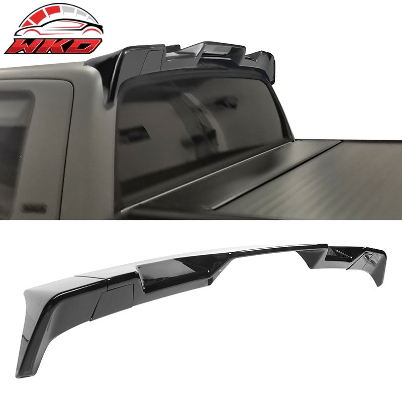 Fits 14-21 Toyota Tundra All Cab & Bed Size Gloss Black Roof Spoiler IKON Style