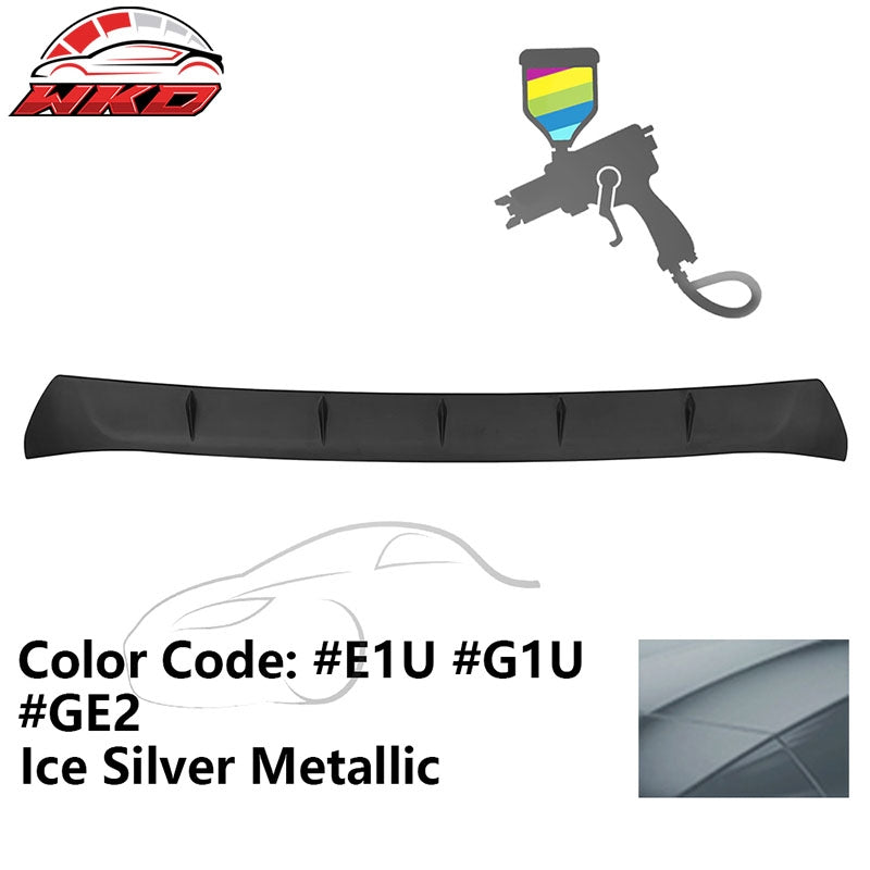For 22-26 Toyota GR86/Subaru BRZ V2 Style Ice Silver Metallic Roof Spoiler ABS