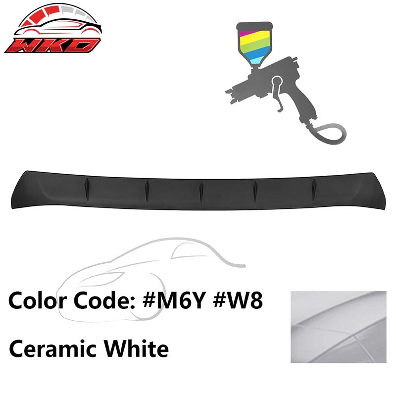 Fits 22-26 Toyota GR86/Subaru BRZ V2 Style #M6Y Ceramic White Roof Spoiler ABS