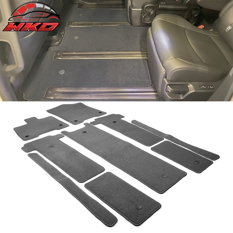 Fits 21-26 Toyota Sienna 7 Passenger Car Floor Mats Gray Front Rear Carpets 9PC