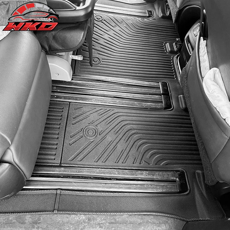 Fits 13-20 Toyota Sienna 8 Seats TPE 4PCS Floor Mats + Trunk Mat + Backrest Mats