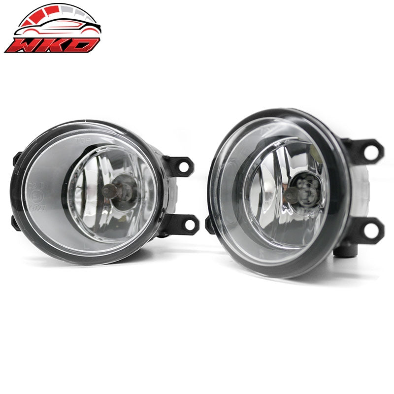 Fits 11-17 Toyota Sienna Front Fog Lights Assembly Black Housing Clear Lens Pair