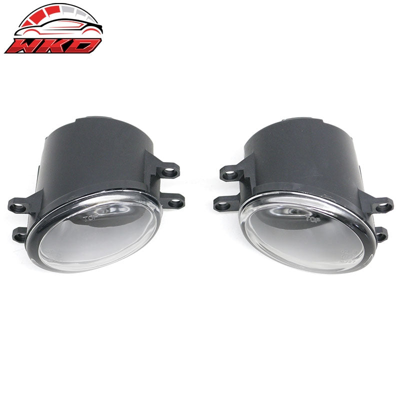 Fits 11-17 Toyota Sienna Front Fog Lights Assembly Black Housing Clear Lens Pair