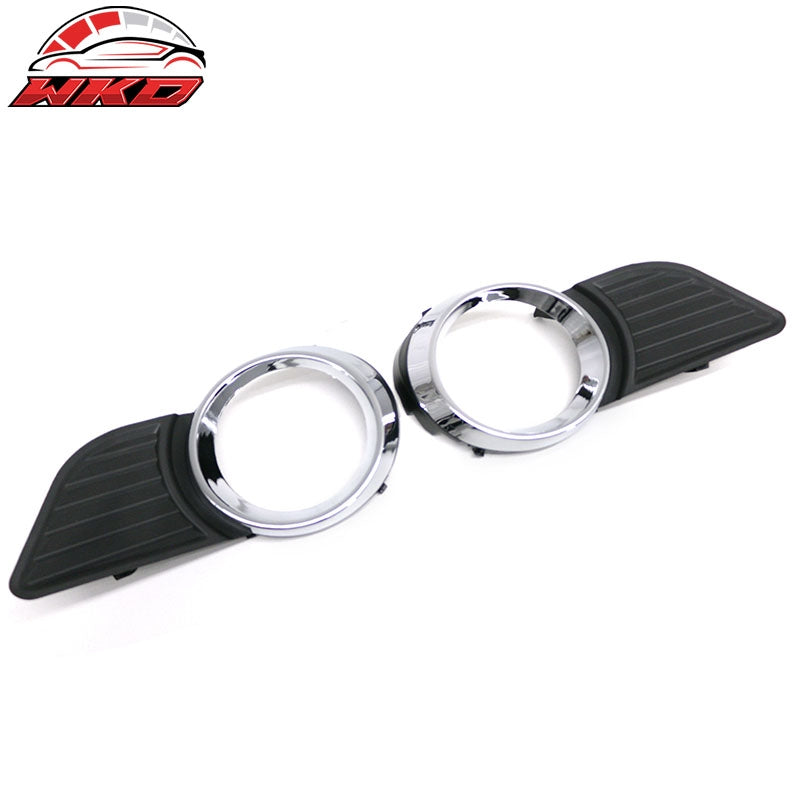 Fits 11-17 Toyota Sienna Front Fog Lights Assembly Black Housing Clear Lens Pair