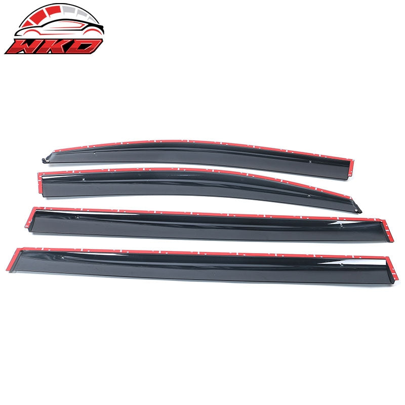 Fits 11-20 Toyota Sienna Window Visors Tape-on Vent Rain Guard Polycarbonate 4PC