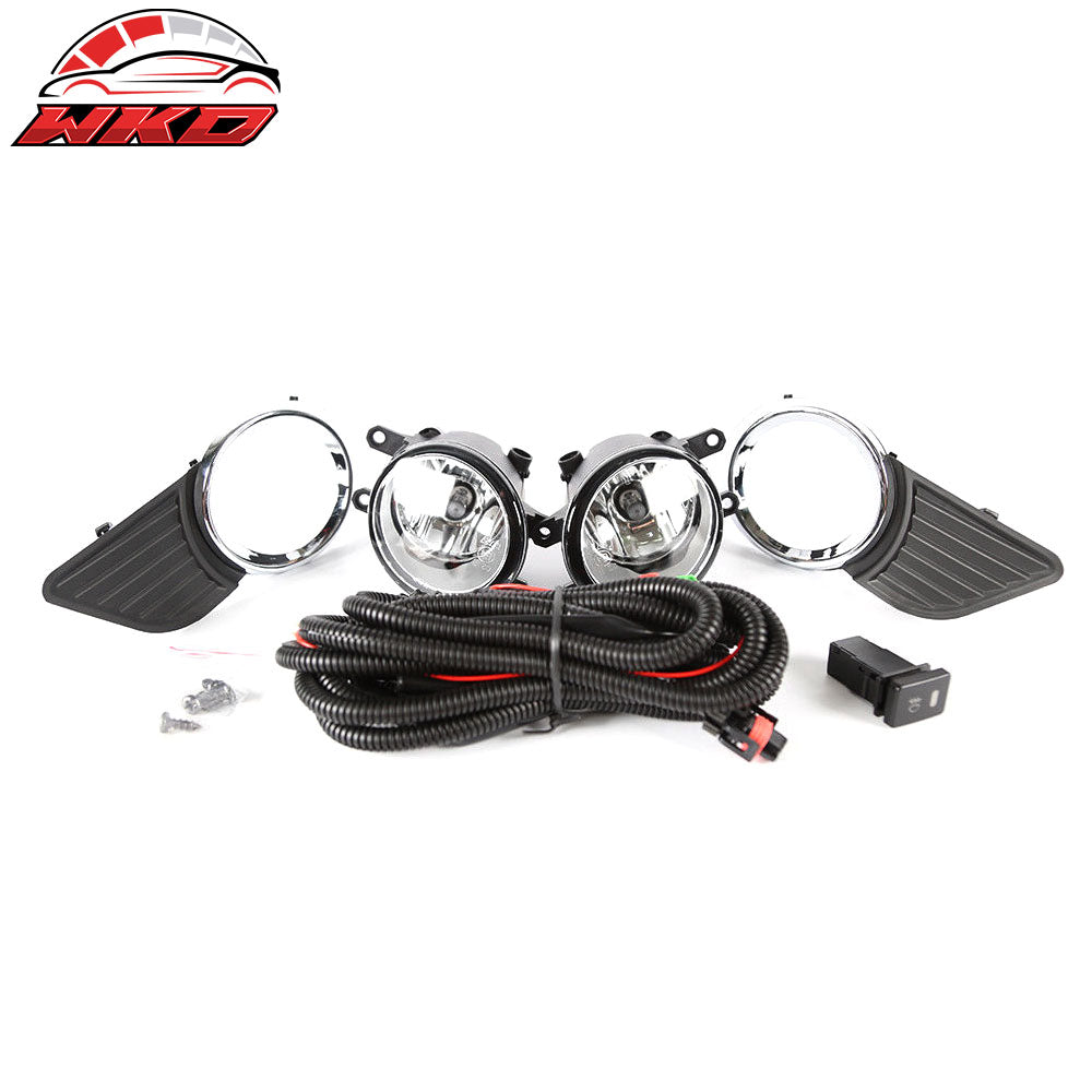 Fits 11-17 Toyota Sienna Front Bumper Fog Lights Driving Lamps + Switch+ Bulb