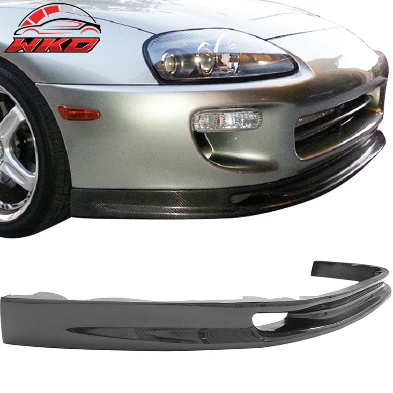 Fits 93-98 Toyota Supra Front Bumper Lip Magic Whifbitz Style Matte Carbon Fiber