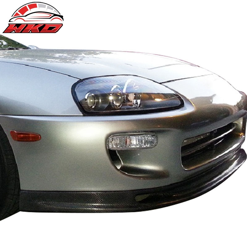 Fits 93-98 Toyota Supra Front Bumper Lip Magic Whifbitz Style Matte Carbon Fiber