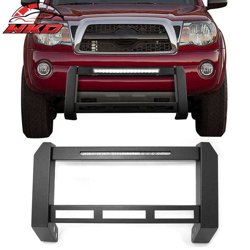 Wholesale 05-15 Toyota Tacoma Bull Bar Front Brush Bumper Grille Guard W/LED Light - Wikond Auto
