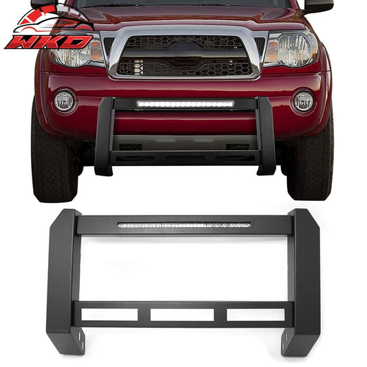 Wholesale 05-15 Toyota Tacoma Bull Bar Front Brush Bumper Grille Guard W/LED Light - Wikond Auto