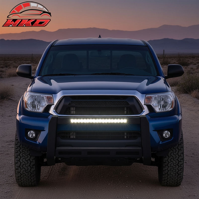 Wholesale 05-15 Toyota Tacoma Bull Bar Front Brush Bumper Grille Guard W/LED Light - Wikond Auto