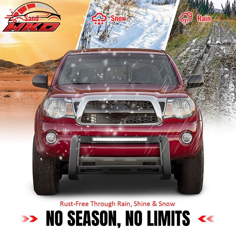 Wholesale 05-15 Toyota Tacoma Bull Bar Front Brush Bumper Grille Guard W/LED Light - Wikond Auto