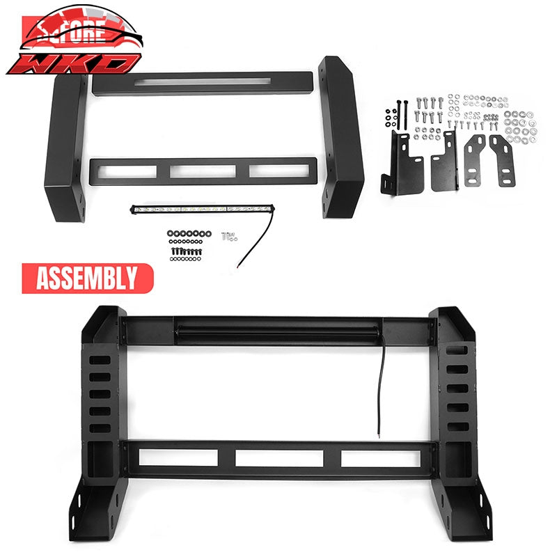 Fits 16-23 Toyota Tacoma Bull Bar Front Brush Bumper Grille Guard W/LED Light