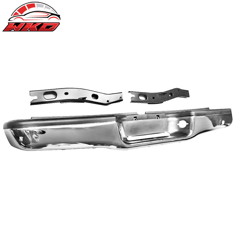 Fits 95-04 Toyota Tacoma Chrome Rear Step Bumper - Steel