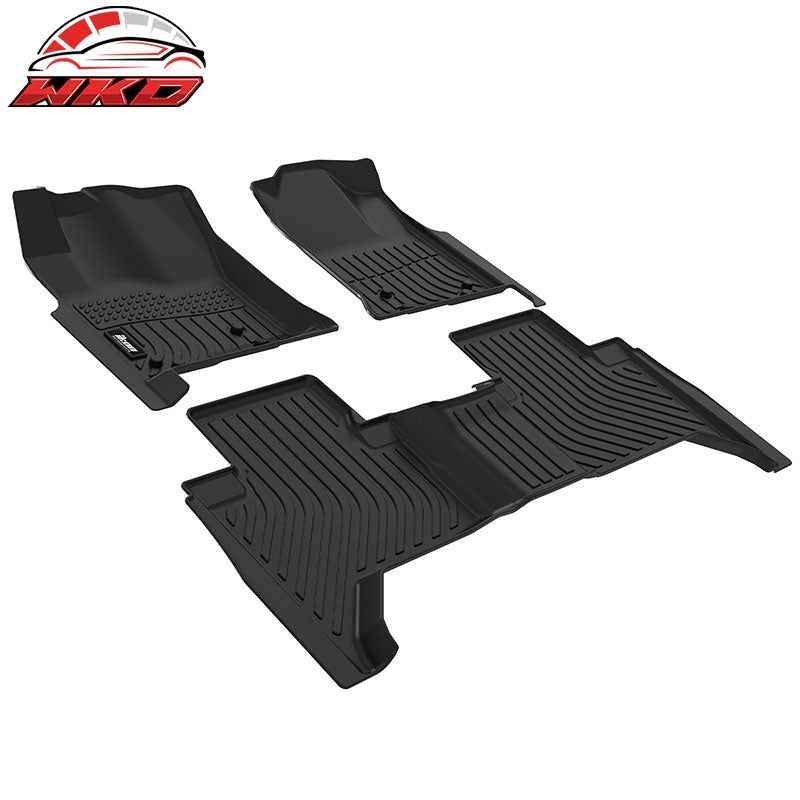 Fits 05-15 Toyota Tacoma Crew Cab 3D Anti-Slip Floor Mats All Weather TPE Carpet