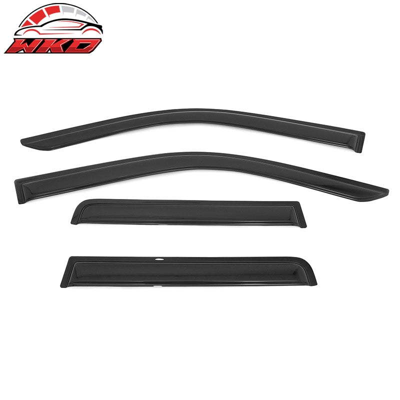 Fits 24-26 Toyota Tacoma Crew Cab Window Visors Smoke Acrylic Deflectors 4PC Set