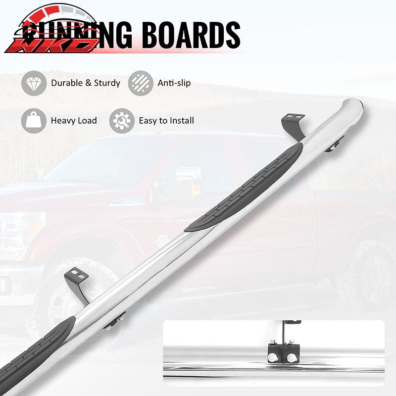 Fits 05-23 Toyota Tacoma Double Cab 3" OE Style Running Boards Side Step Bars