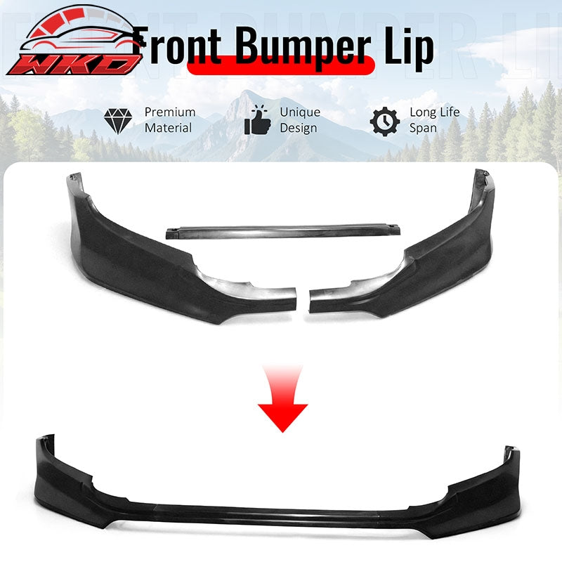 Fits 16-23 Toyota Tacoma IK Style 3PCS Front Bumper Lip Spoiler Unpainted PU