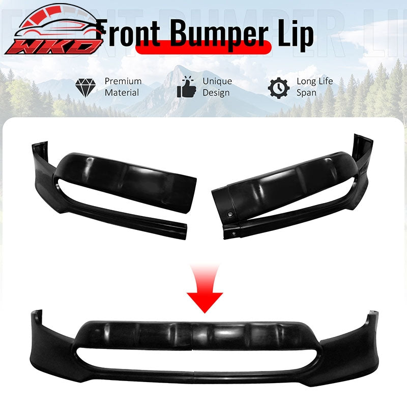 Fits 16-23 Toyota Tacoma IKON Style Front Bumper Lip Spoiler PU Unpainted 2PCS