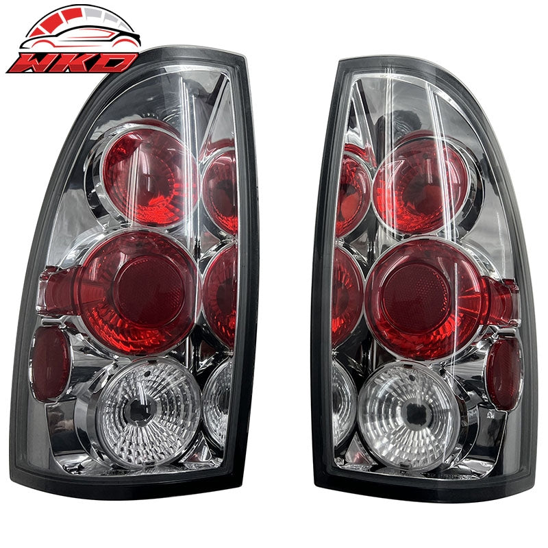 Fits 2005-2015 Toyota Tacoma Rear Tail Lights LH RH Black Housing Parking Lamps