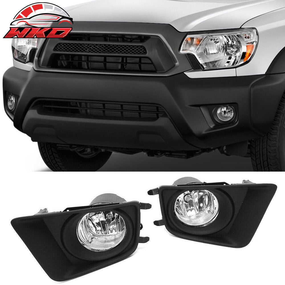 Fits 2012-2015 Toyota Tacoma Clear Lens Bumper Driving Fog Lights Lamps + Switch