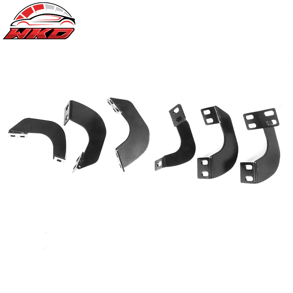 Fits 05-22 Toyota Tacoma Double Cab IKON V1 Style Steel Running Boards Silver