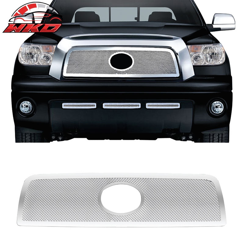 For 2007-2009 Toyota Tundra Chrome Mesh Style Front Upper Grille Stainless Steel