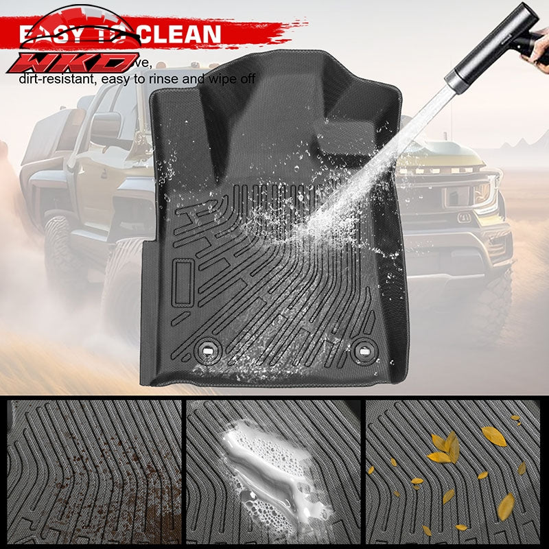 Fits 14-21 Toyota Tundra Crew Cab Anti-Slip Floor Mats All Weather TPE Carpets