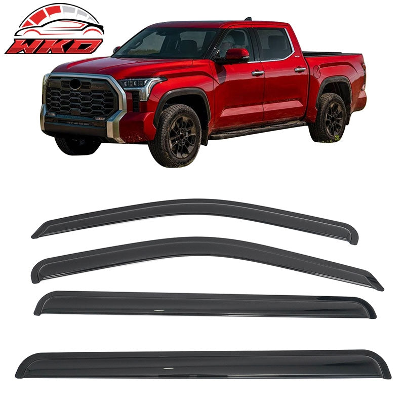 Wholesale 22-26 Toyota Tundra Crew Cab 4PCS Window Visors Smoke Acrylic Deflectors