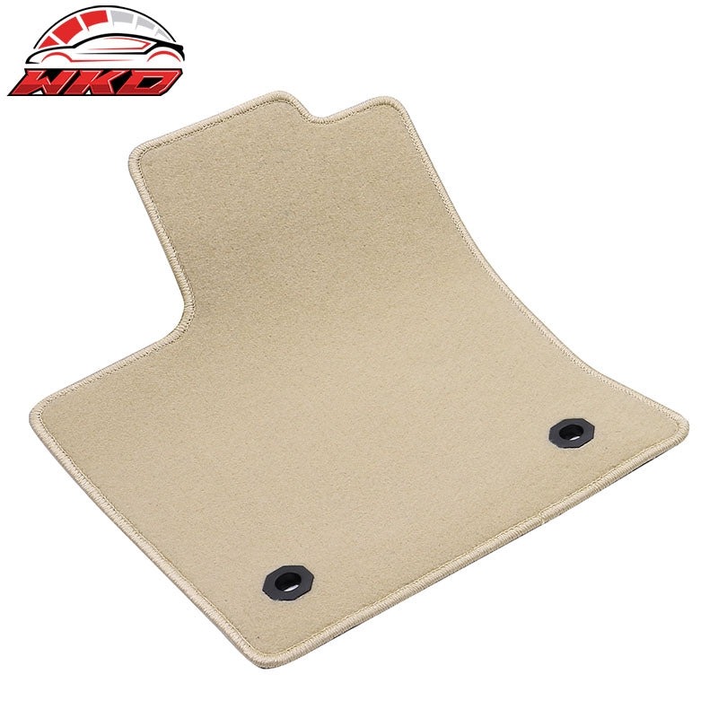 Fits 22-24 Toyota Tundra Crewmax Anti-Slip Floor Mats Carpet Nylon 4PCS - Beige