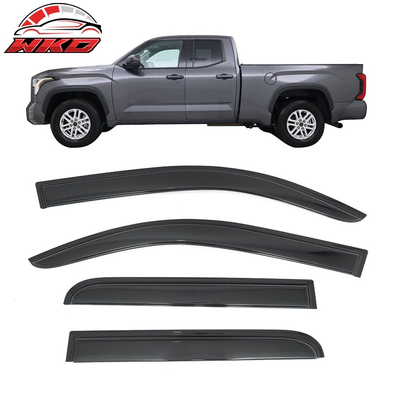 Wholesale 22-26 Toyota Tundra Double Cab Window Visors Acrylic Rain Deflectors 4PCS