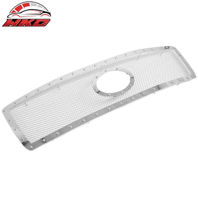 Fits 10-13 Toyota Tundra Mesh Front Upper Grille Chrome Rivet Stainless Steel