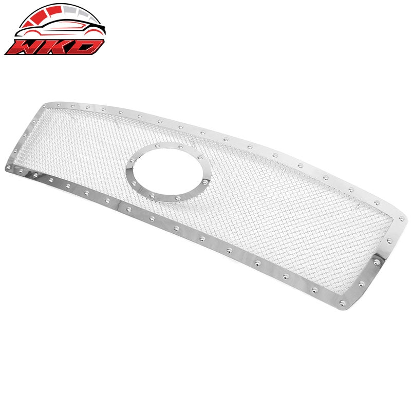 Fits 10-13 Toyota Tundra Mesh Front Upper Grille Chrome Rivet Stainless Steel