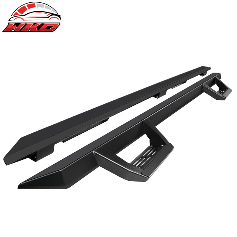 Wholesale 07-21 Toyota Tundra Double Cab IKON V2 Style Steel Running Boards Black