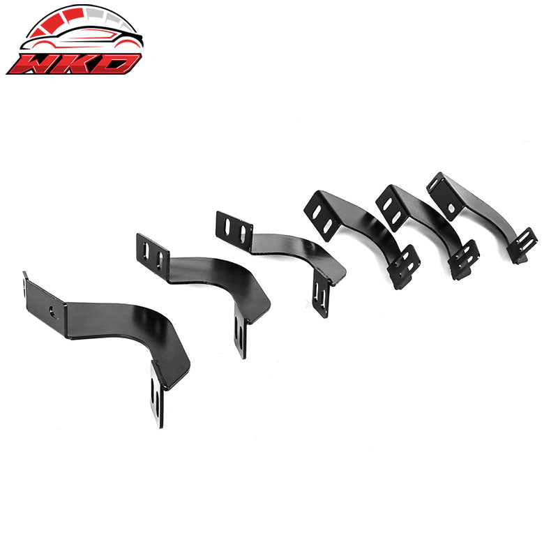 Fits 07-21 Toyota Tundra Double Cab IKON V2 Style Steel Running Boards Black
